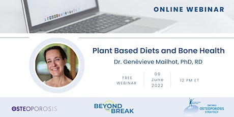 Plant Based Diets and Bone Health tickets