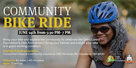 The Saint Luke's Foundation of Cleveland's Community Bike Ride tickets