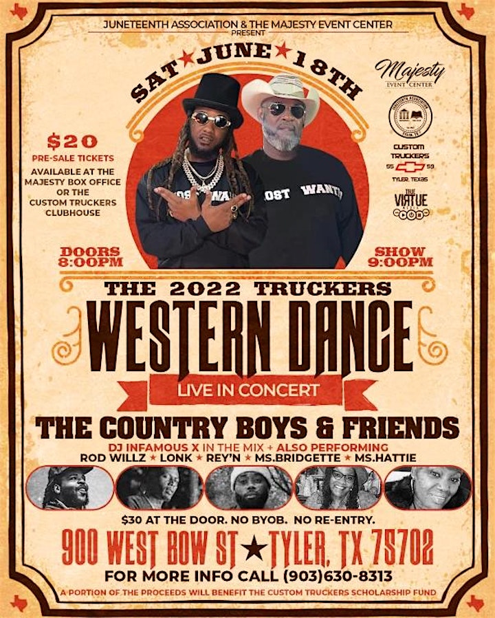 Majesty's Juneteenth Western Dance Featuring Vincent Tucker & Friends image