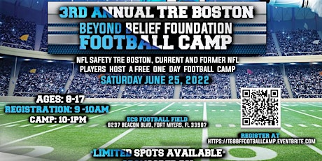 Tre Boston Beyond Belief Foundation - FREE  3rd Annual Football Camp tickets
