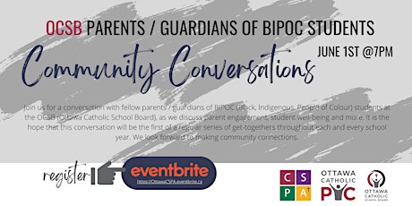 OCSB Parents / Guardians of BIPOC Students Community Conversations tickets
