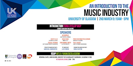 An Introduction to the Music Industry Day at University of Glasgow primary image