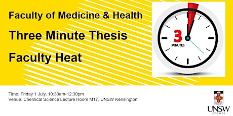 2022 Faculty of Medicine & Health - 3 Minute Thesis (3MT) Faculty Heat tickets