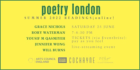 Poetry London Summer Readings 2022 tickets