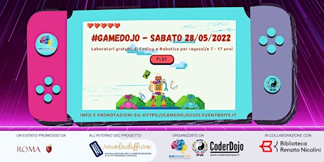 #GameDojo - by @CoderDojo Roma SPQR - Scuola Diffusa primary image