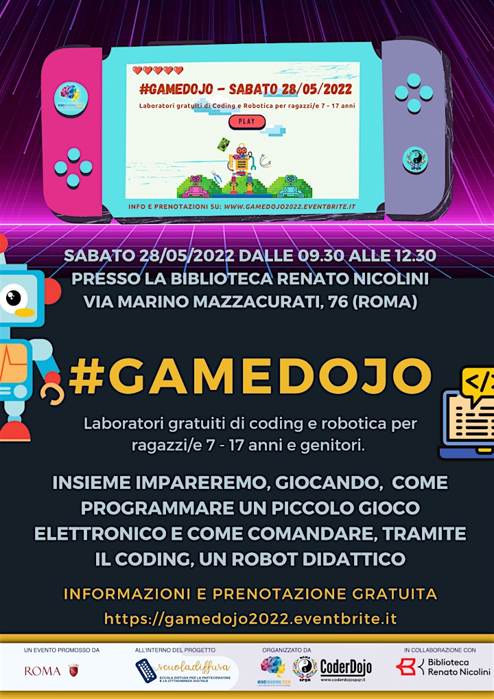 Immagine #GameDojo - by @CoderDojo Roma SPQR - Scuola Diffusa