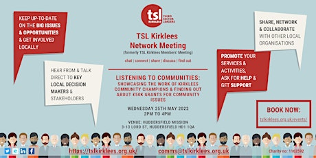 TSL Kirklees Network Meeting: Listening to Communities tickets