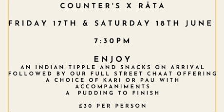 Counter's X Rāta - Returns tickets
