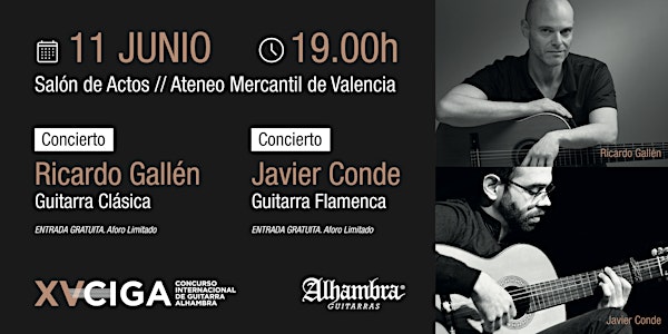 2 Conciertos de guitarra | Ricardo Gallén +  Javier Conde - VALENCIA