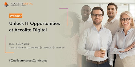 #OneTeamAcrossContinents: Unlock IT Opportunities at Accolite Digital tickets