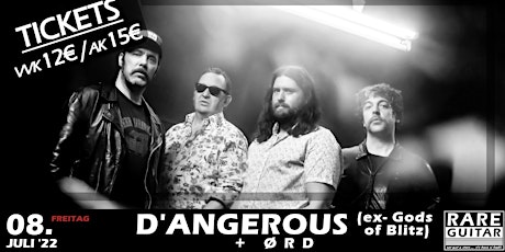 D'Angerous (ex- Gods of Blitz) + Ørd Tickets