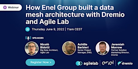 How Enel Group built a data mesh architecture with Dremio and Agile Lab tickets
