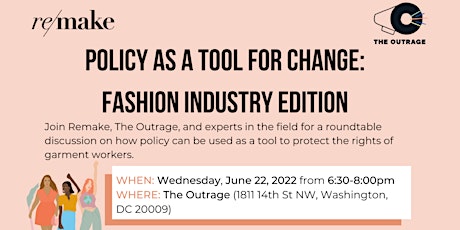Policy as a Tool for Change: Fashion Industry Edit tickets