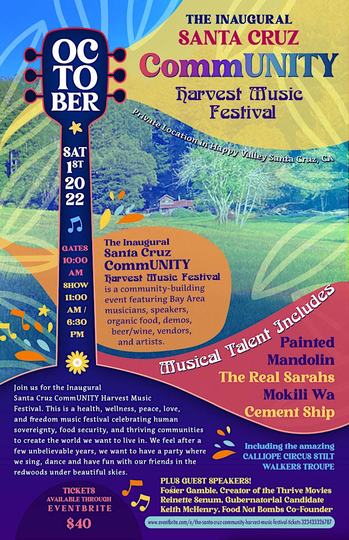 The Santa Cruz CommUNITY Harvest Music Festival image