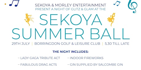 Sekoya Summer Ball at Boringdon Park golf club with Morley Entertainment tickets