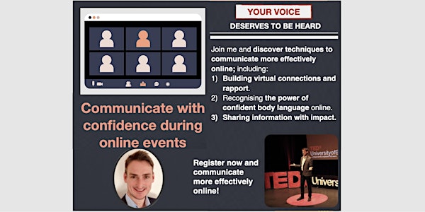 How to communicate with confidence during online events (ONLINE)