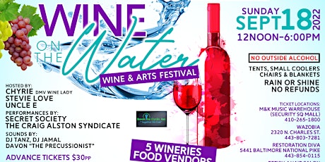WINE ON THE WATER 2022 (Wine & Arts Festival) tickets