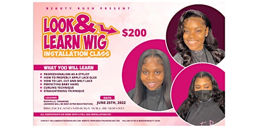 Beauty Rush Frontal Wig Installation Class