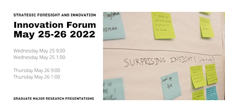 2022 SFI Innovation Forum (Wednesday May 25th 1:15PM)