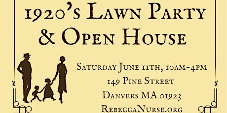 Annual Gala Day: 1920's Vintage Lawn Party & Open House