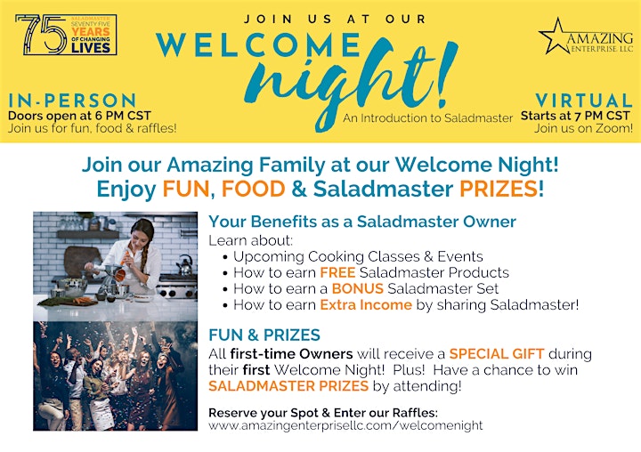 Welcome Night! - An Introduction to Saladmaster - June 28, 2022 image
