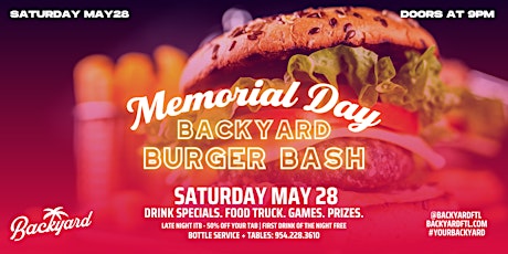 Burgers, Brews & Backyard Memorial Day Party tickets