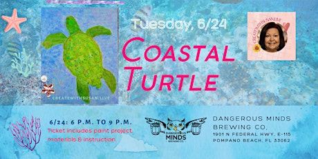 Coastal Turtle Pompano Paint 'n Sip tickets