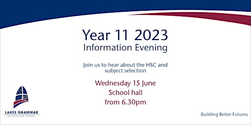 Year 11 2023 Information Evening