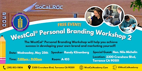WestCal Personal Branding Workshop 2 tickets