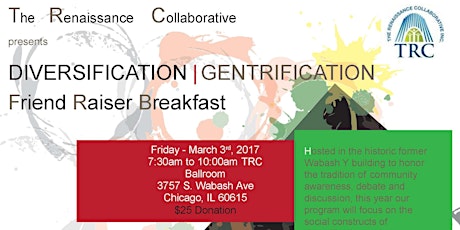 Imagen principal de DIVERSIFICATION | GENTRIFICATION  Friend Raiser Breakfast