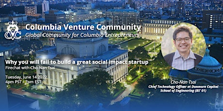CVC Impact - Why you will fail to build a great social impact startup tickets