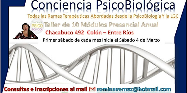 Conciencia Psicobiológica aplicad a la Terapéutica Colón.Entre Ríos