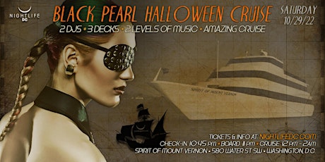 D.C. Halloween - The Black Pearl Yacht Party tickets