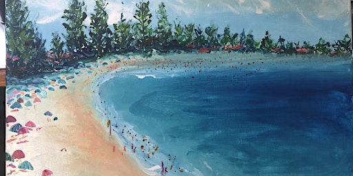 Paint & Sip by the sea ! $60 , wine on arrival and cheese platter included