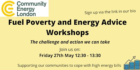 Fuel Poverty and Energy Advice Workshops 1/6 tickets