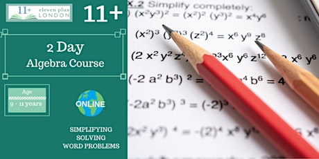 2 Day 11+ Algebra Course (Online) tickets