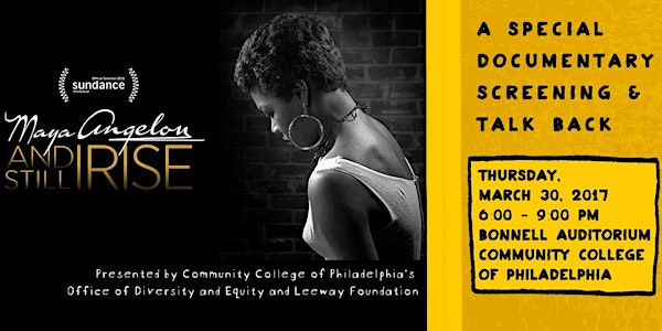 And Still I Rise: A Special Screening and Conversation