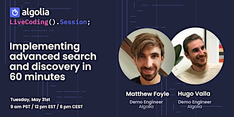 Live Coding - Implementing advanced search and discovery in 60 minutes tickets