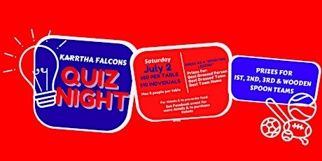 Karratha Falcons Quiz Night tickets