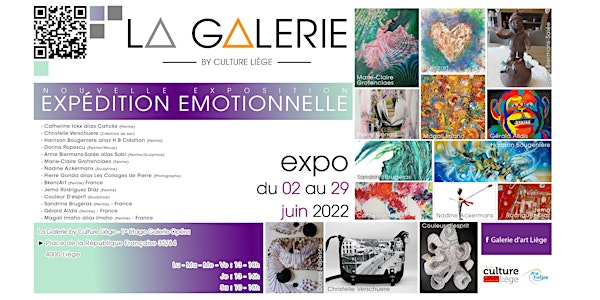 Invitation vernissage de la nouvelle exposition "Expédition Emotionnelle"