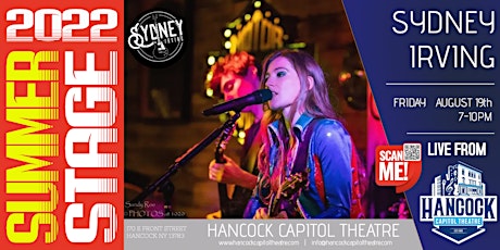 Hancock Capitol Theatre Summer Stage - Band: Sydney Irving