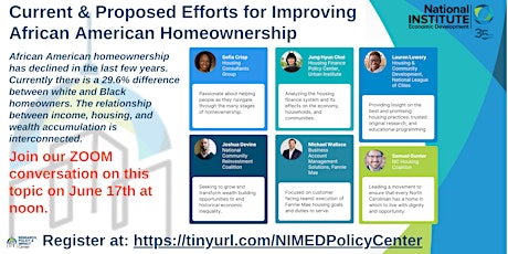 Current & Proposed Efforts for Improving African American Homeownership tickets