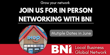 Networking with BNI Maritimes at IHOP tickets