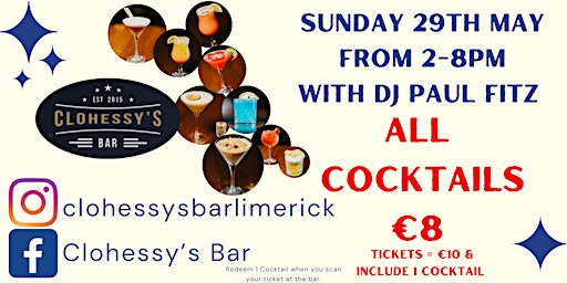 Clohessy’s Cocktail Launch with DJ Paul Fitz