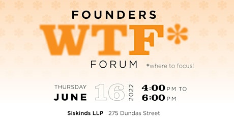Founders WTF* Forum tickets