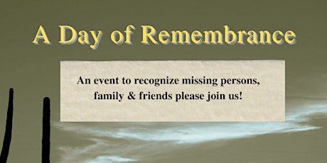 A DAY OF REMEMBRANCE tickets