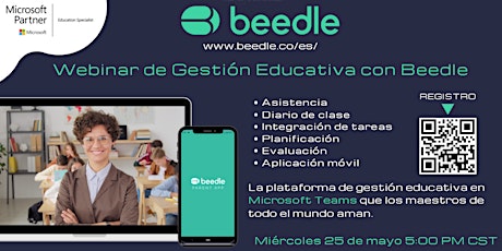 Webinar Gestión Educativa con Beedle. tickets