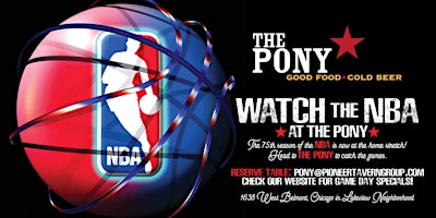 WATCH THE NBA  CONFERENCE CHAMPIONSHIPS AND FINALS AT THE PONY