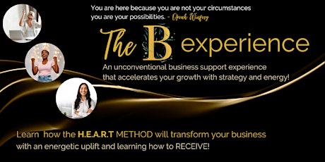 What is The B Experience?  Get unstuck and grow your business! Tickets
