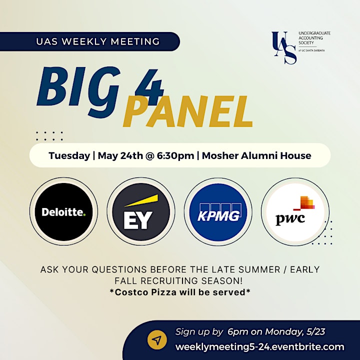5/24 Weekly Meeting: Big 4 Panel image